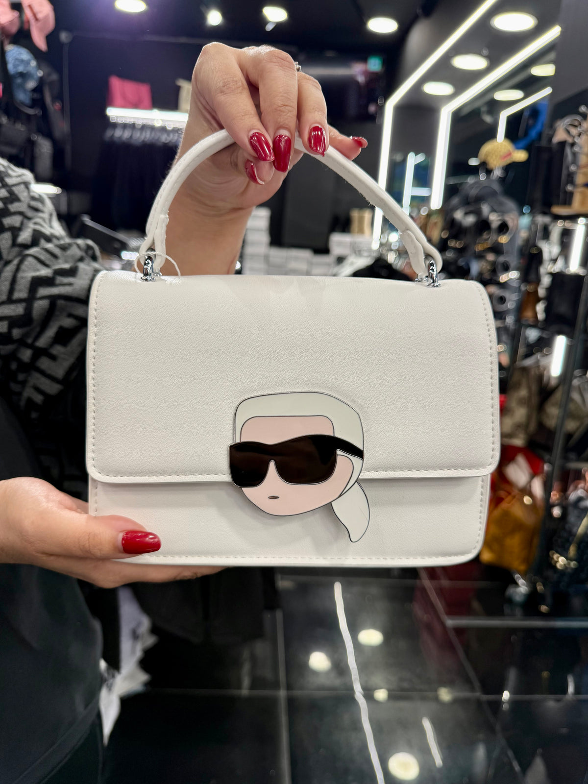 new arrivals τσάντακι Karl λευκό